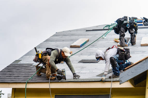Professional Gutter Installation technician working in Rocky Mount, VA